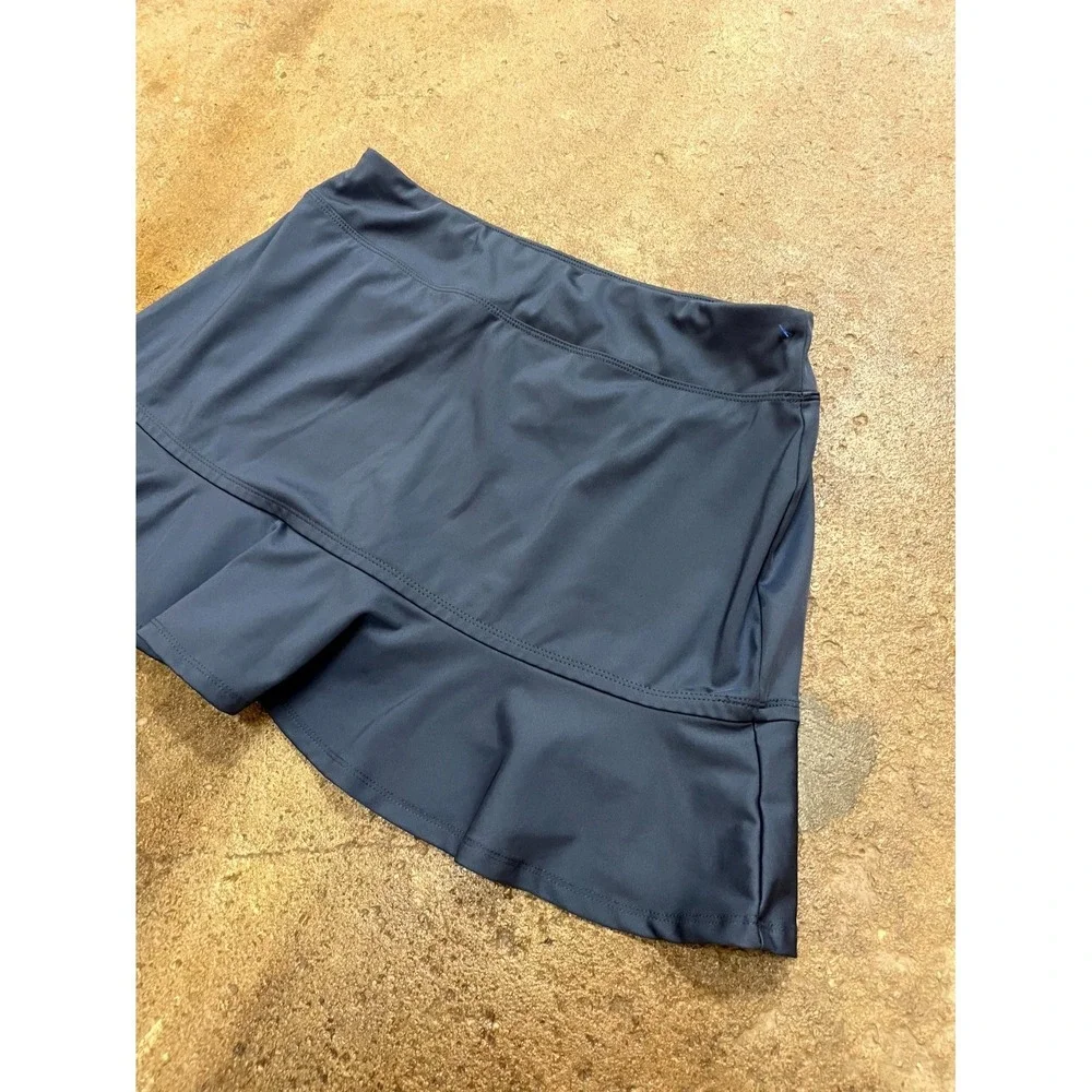 Tommy Bahama Athletic Skirt Skort Womens Medium Navy Blue Ruffle Detail Golf - Picture 3 of 16